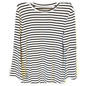 Flare Sleeve Black & White Top